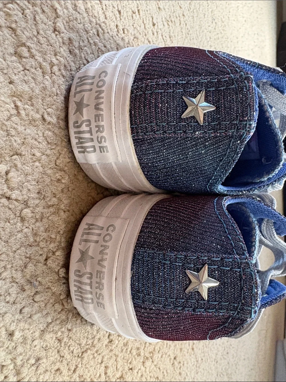 Converse glitter blue